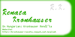 renata kronhauser business card